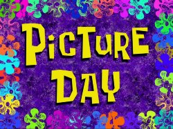 picture day on purple background