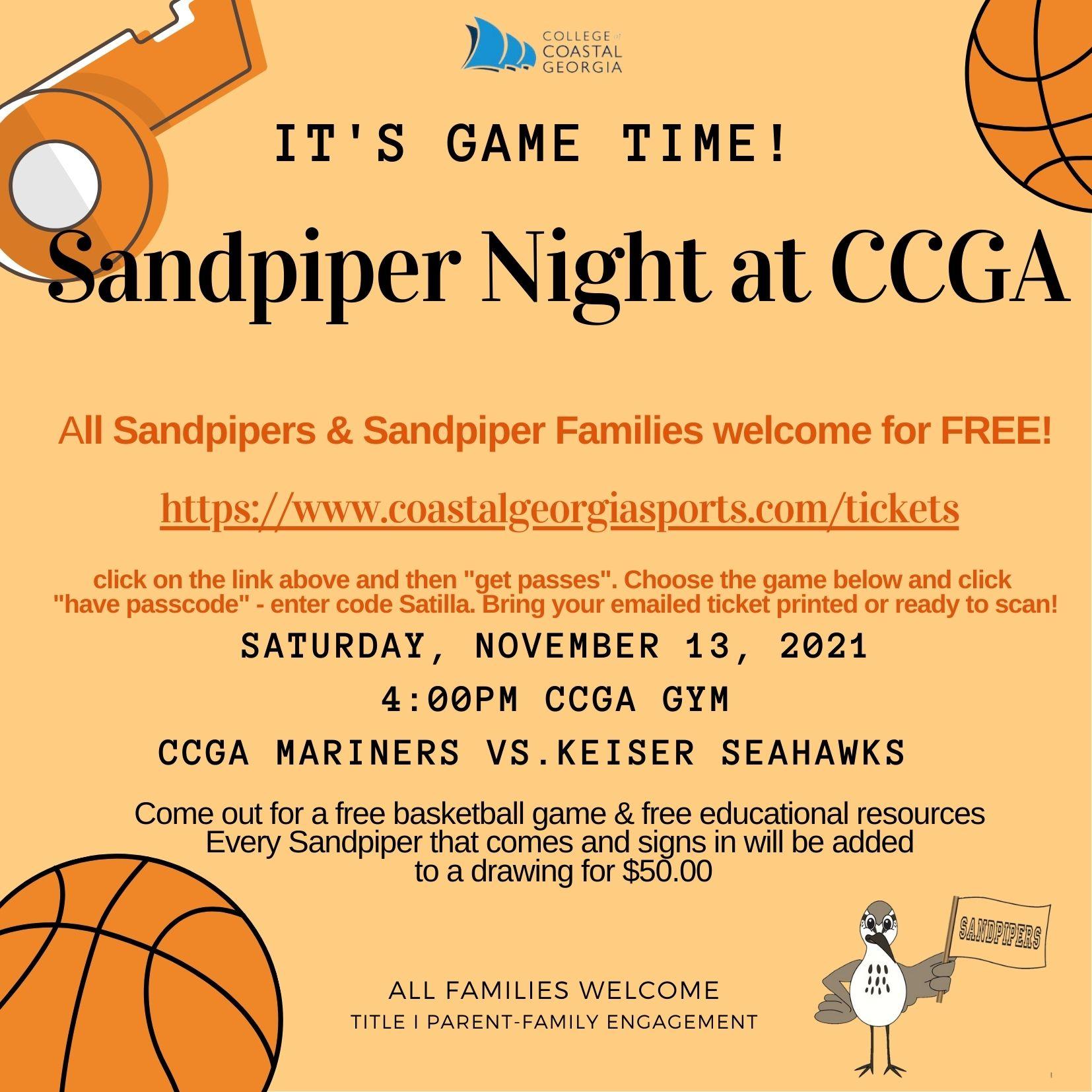 sandpiper night at ccga